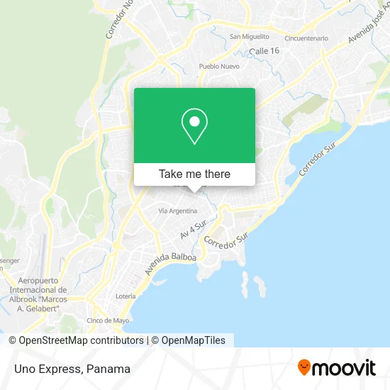Uno Express map
