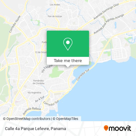 Calle 4a Parque Lefevre map