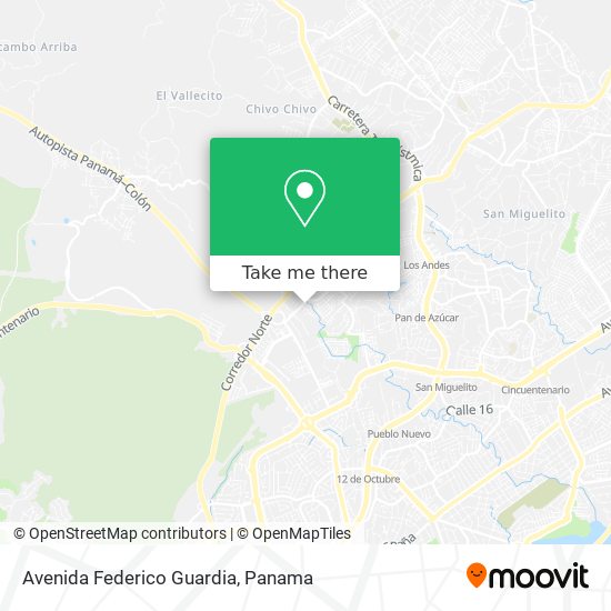 Avenida Federico Guardia map