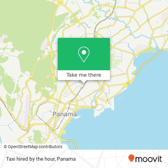 Taxi hired by the hour map