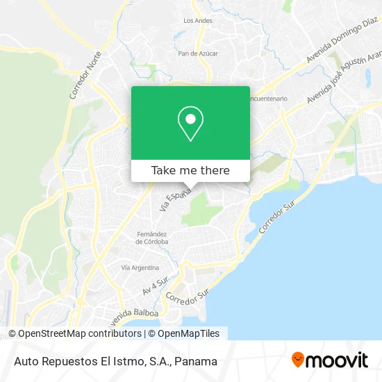 Auto Repuestos El Istmo, S.A. map