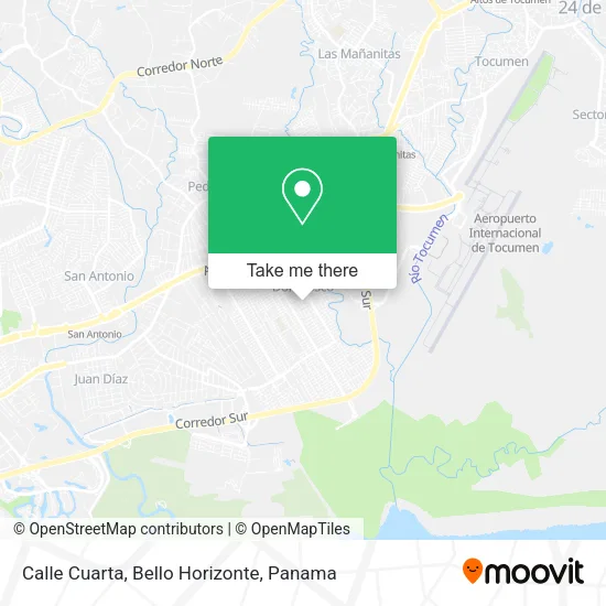 Mapa de Calle Cuarta, Bello Horizonte