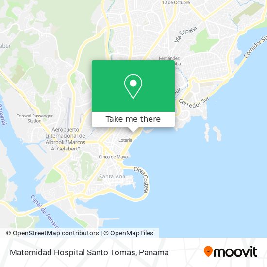 Maternidad Hospital Santo Tomas map