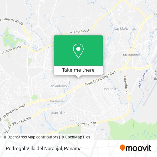 Mapa de Pedregal Villa del Naranjal