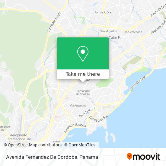 Mapa de Avenida Fernandez De Cordoba