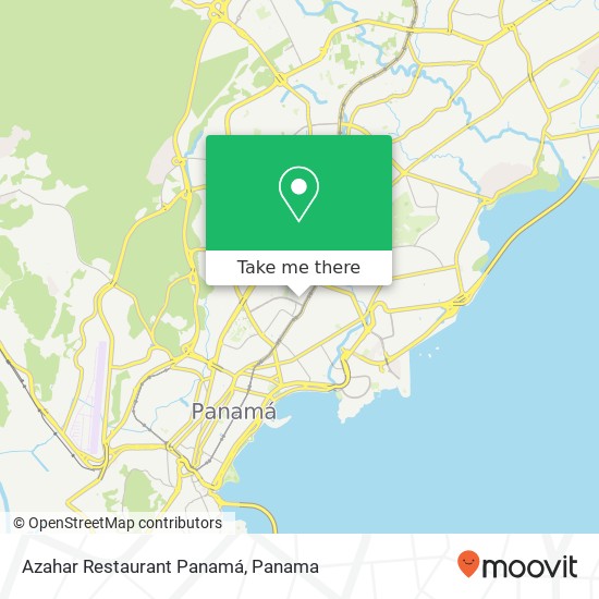 Azahar Restaurant Panamá map