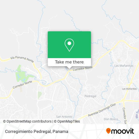 Corregimiento Pedregal map