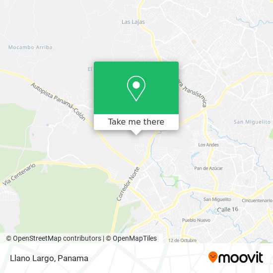 Mapa de Llano Largo