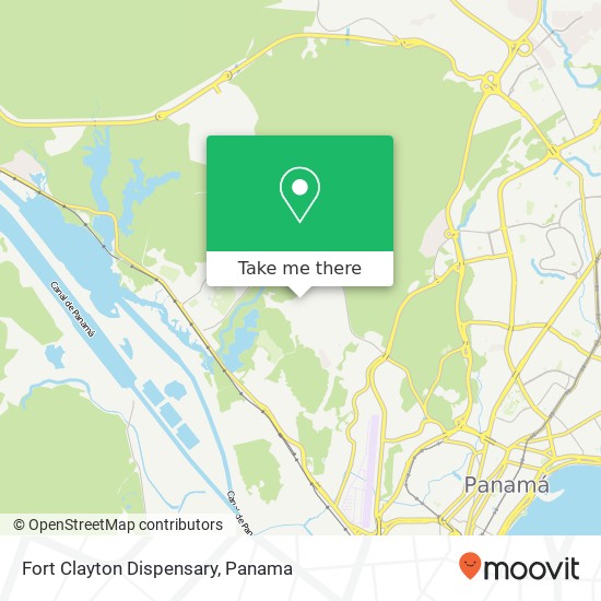 Fort Clayton Dispensary map