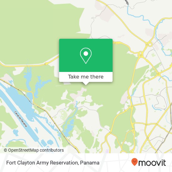 Fort Clayton Army Reservation map