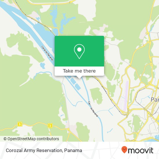 Corozal Army Reservation map