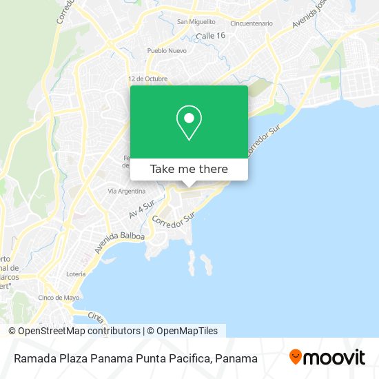 Ramada Plaza Panama Punta Pacifica map