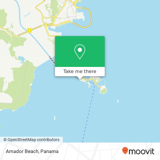 Amador Beach map