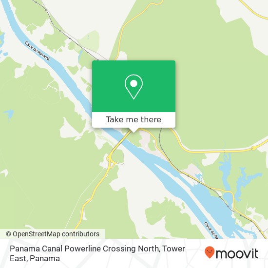 Panama Canal Powerline Crossing North, Tower East map