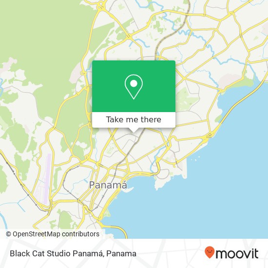 Black Cat Studio Panamá map