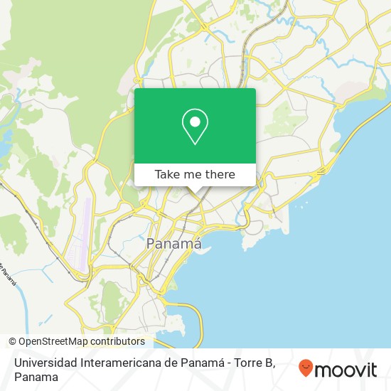 Mapa de Universidad Interamericana de Panamá - Torre B