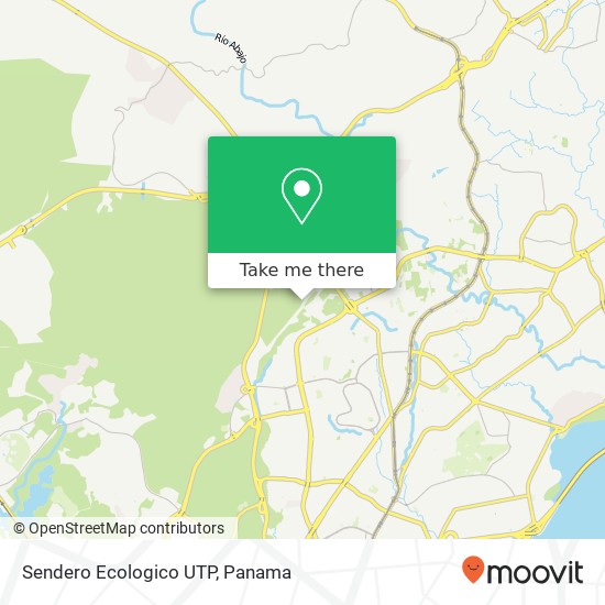 Sendero Ecologico UTP map