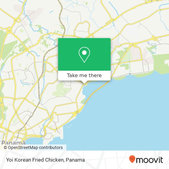 Mapa de Yoi Korean Fried Chicken, Vía Cincuentenario Parque Lefevre, Ciudad de Panamá