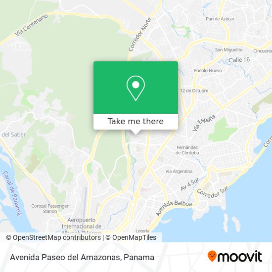 Avenida Paseo del Amazonas map