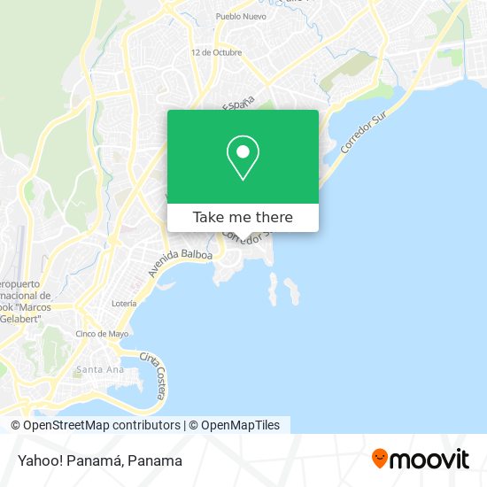 Yahoo! Panamá map