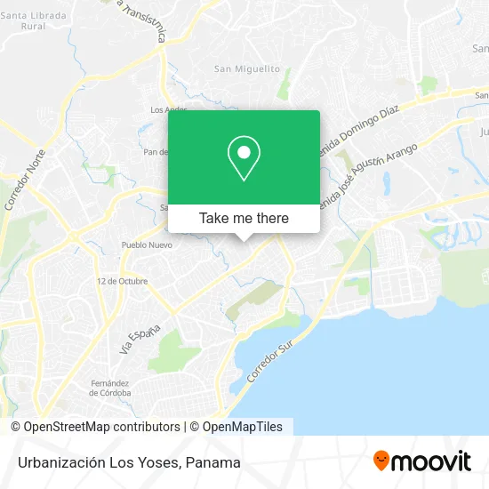 Mapa de Urbanización Los Yoses
