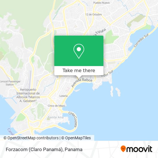Mapa de Forzacom (Claro Panamá)