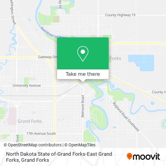 North Dakota State of-Grand Forks-East Grand Forks map