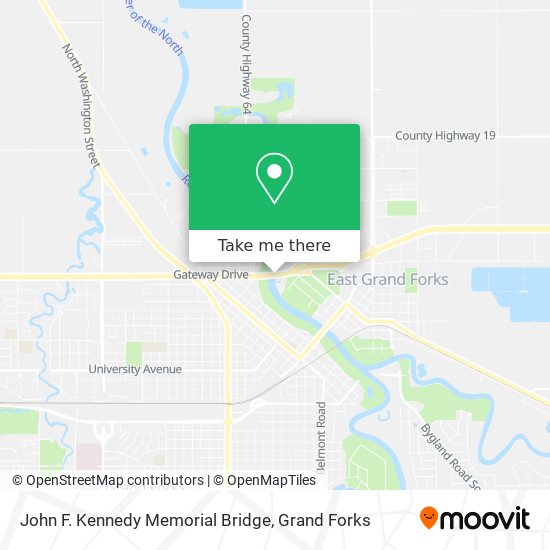John F. Kennedy Memorial Bridge map