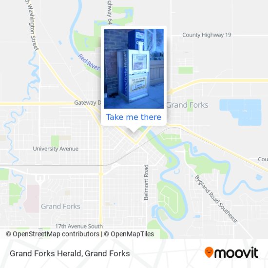 Grand Forks Herald map