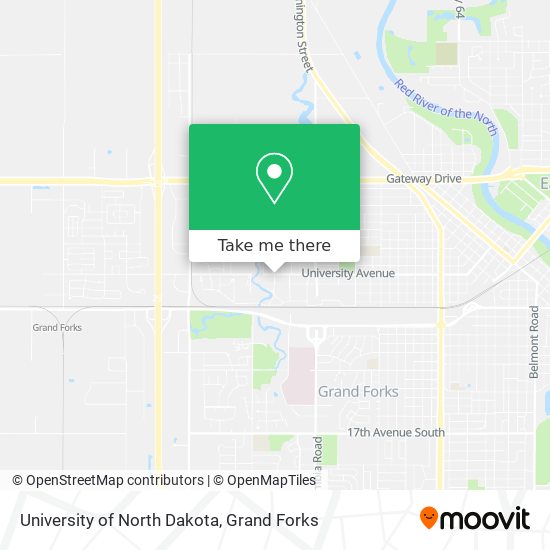 Mapa de University of North Dakota