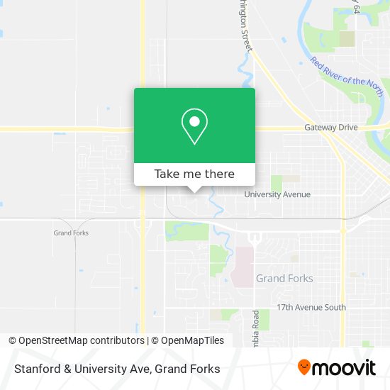 Stanford & University Ave map