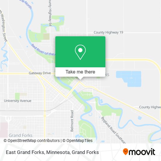 Mapa de East Grand Forks, Minnesota