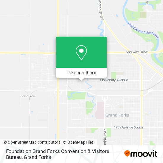 Foundation Grand Forks Convention & Visitors Bureau map