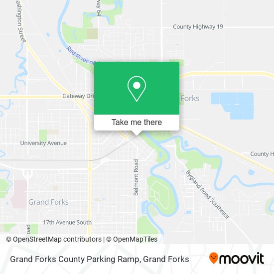 Grand Forks County Parking Ramp map