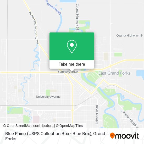 Blue Rhino (USPS Collection Box - Blue Box) map