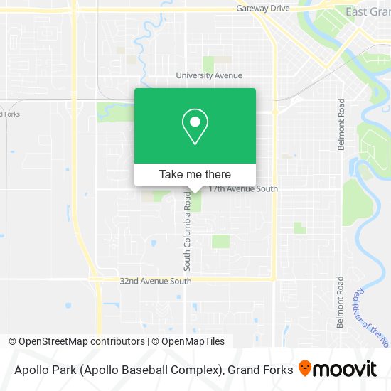 Mapa de Apollo Park (Apollo Baseball Complex)