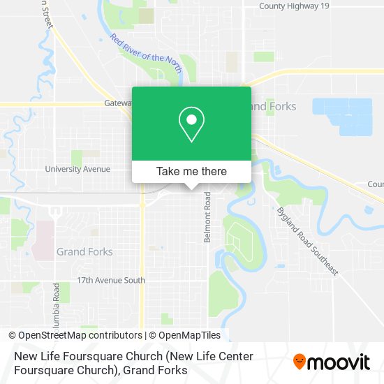 New Life Foursquare Church map