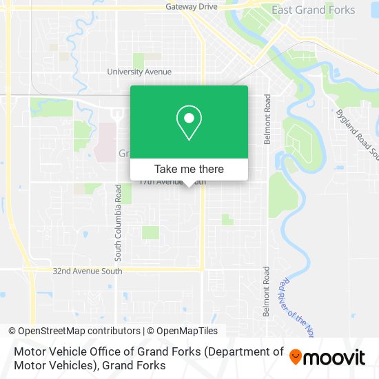 Mapa de Motor Vehicle Office of Grand Forks (Department of Motor Vehicles)