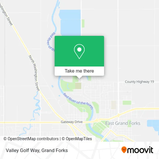 Valley Golf Way map