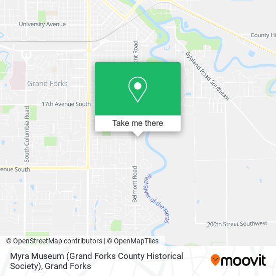 Mapa de Myra Museum (Grand Forks County Historical Society)