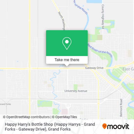 Mapa de Happy Harry's Bottle Shop (Happy Harrys - Grand Forks - Gateway Drive)