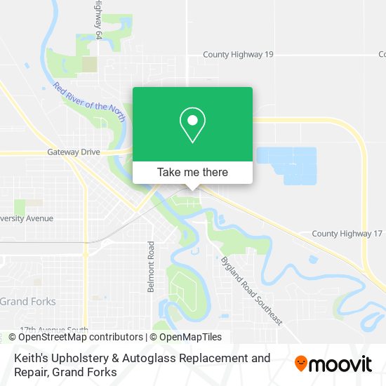 Keith's Upholstery & Autoglass Replacement and Repair map