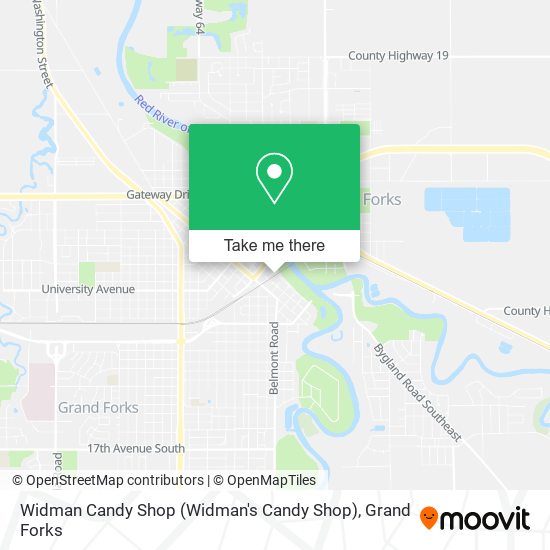 Widman Candy Shop map