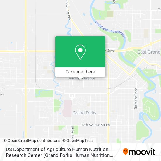 US Department of Agriculture Human Nutrition Research Center map