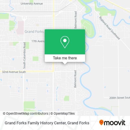 Grand Forks Family History Center map