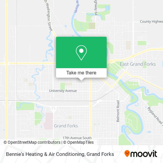 Bennie's Heating & Air Conditioning map