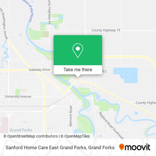 Sanford Home Care East Grand Forks map