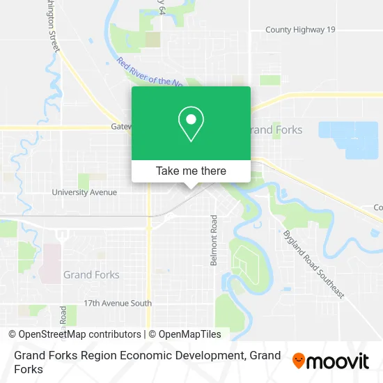 Grand Forks Region Economic Development map