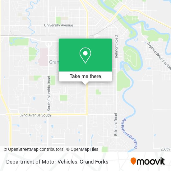 Department of Motor Vehicles map