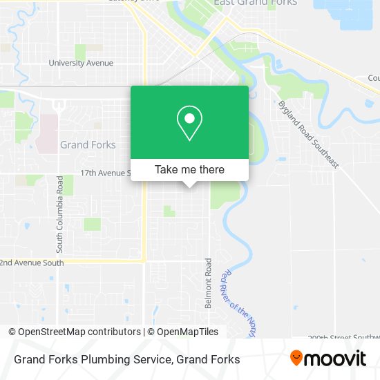 Mapa de Grand Forks Plumbing Service